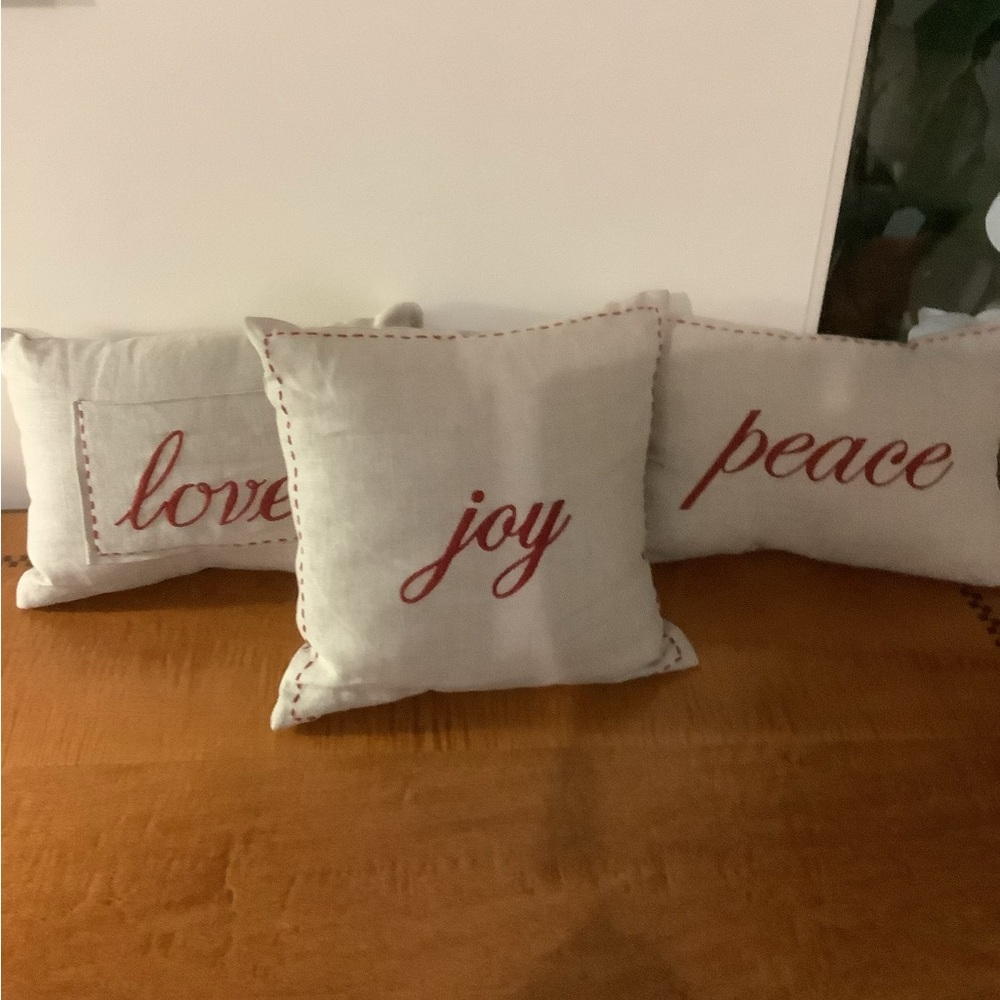 Set of Three Pottery Barn Holiday Pillows